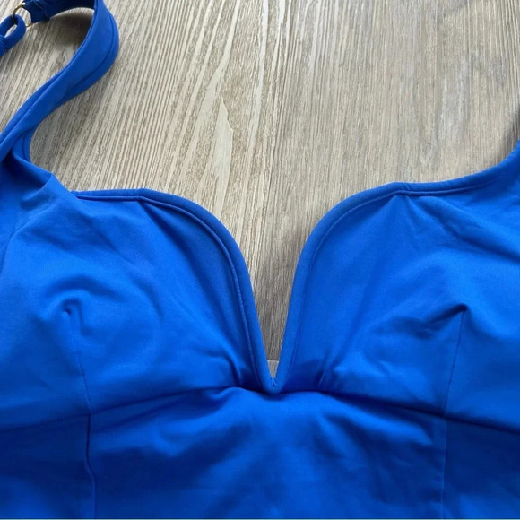 COPY - BECCA Color Code V-Wire One-Piece Swimsuit ultra marine blue womens large - Picture 4 of 11